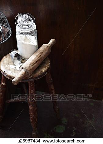 Picture - Winter pie baking preparation. Fotosearch