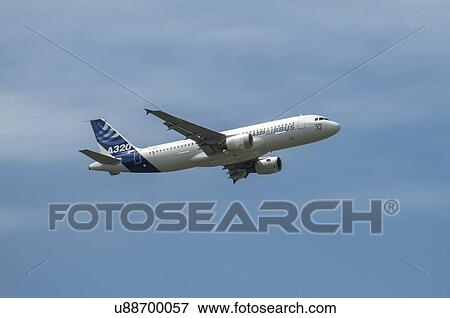 Airbus A320 at Paris Air Show View Large Photo Image Stock Photo - Airbus A320 at Paris Air Show . Fotosearch