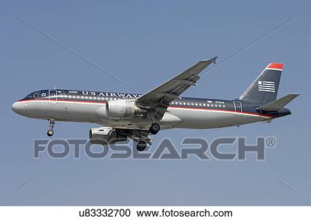 Airbus A320 of US Airways on final approach to Los Angeles International Airport View Large Photo Image Stock Image - Airbus A320 of US Airways on final approach to Los Angeles International Airport. Fotosearch