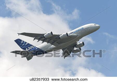 Airbus A380 flight View Large Photo Image Stock Image - Airbus A380 flight. Fotosearch
