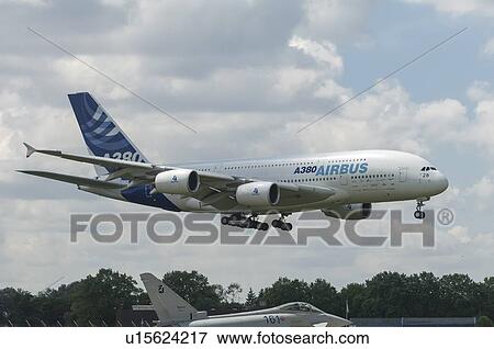 Airbus A380 flight test View Large Photo Image Stock Photo - Airbus A380 flight test . Fotosearch