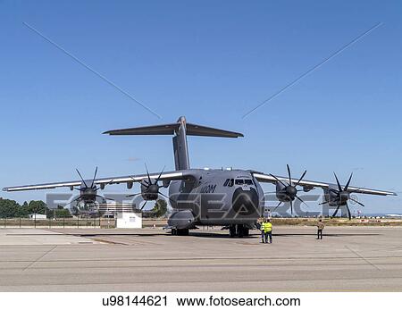 Stock Image - Airbus Defense and Space A400M flight test . Fotosearch