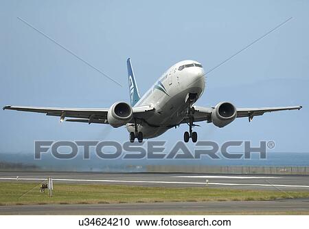 Boeing 737 taking off at Wellington Airport View Large Photo Image Stock Image - Boeing 737 taking off at Wellington Airport. Fotosearch