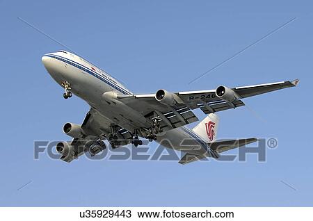 Boeing 747-400 Combi of Air China landing at Los Angeles International Airport View Large Photo Image Stock Image - Boeing 747-400 Combi of Air China landing at Los Angeles International Airport. Fotosearch