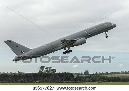 Stock Photo - Boeing 757 taking off from Whenuapai air base. Fotosearch