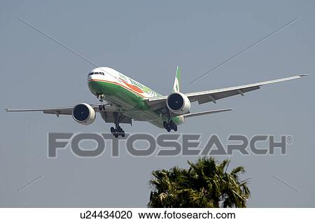 Boeing 777-300ER of Eva Airlines View Large Photo Image Stock Image - Boeing 777-300ER of Eva Airlines. Fotosearch