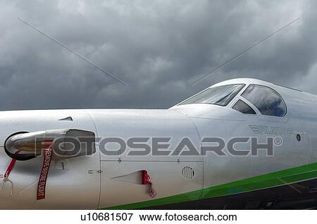 Close-up of nose of Pilatus PC12NG View Large Photo Image Stock Photo - Close-up of nose of Pilatus PC12NG. Fotosearch