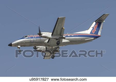 Stock Photo - Embraer 120 of SkyWest Airlines. Fotosearch