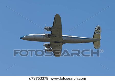 Lockheed L-1049F Super Constellation at Paris Air Show View Large Photo Image Stock Photo - Lockheed L-1049F Super Constellation at Paris Air Show . Fotosearch