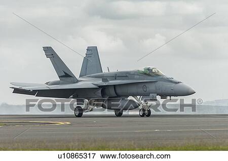 Stock Photo - McDonnell Douglas F/A-18A Hornet at Avalon Air Show. Fotosearch