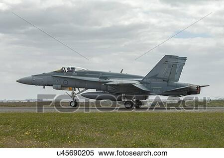 Stock Photography - McDonnell Douglas F/A-18A Hornet taking off . Fotosearch