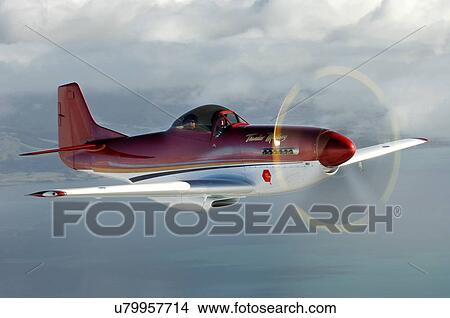 Thunder Mustang in flight near Auckland View Large Photo Image Picture - Thunder Mustang in flight near Auckland. Fotosearch