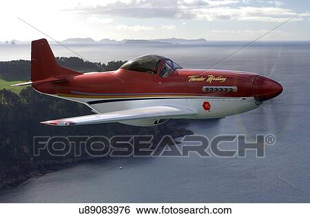 Thunder Mustang in flight near Auckland View Large Photo Image Stock Photograph - Thunder Mustang in flight near Auckland. Fotosearch
