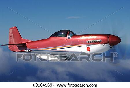 Stock Photo - Thunder Mustang in flight. Fotosearch