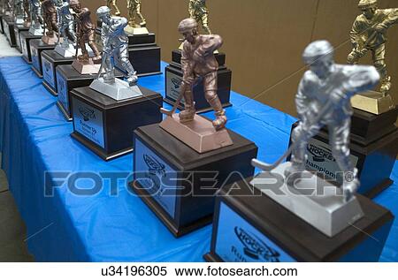 Stock Photography - Hockey trophies. Fotosearch