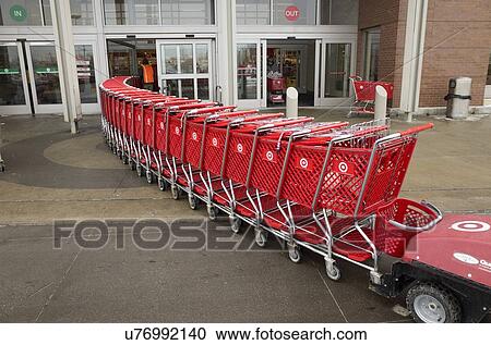 Target shopping carts View Large Photo Image Stock Image - Target shopping carts. Fotosearch