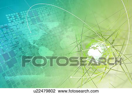 Stock Image - Abstract globe. Fotosearch