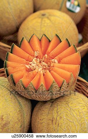 Stock Photo - Cantaloupe. Fotosearch