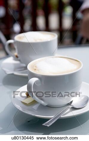 Stock Photography - Cups of hot cocoa. Fotosearch