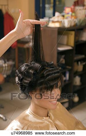 Stock Photography - Curling hair. Fotosearch
