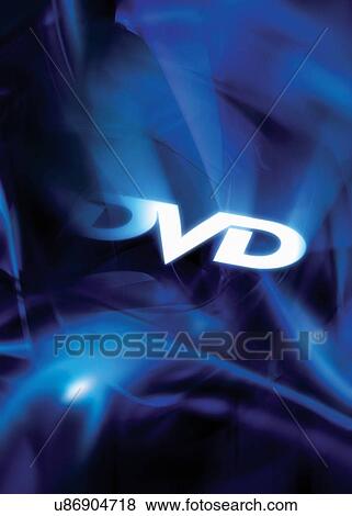 Stock Photo - DVD on blue abstract background. Fotosearch