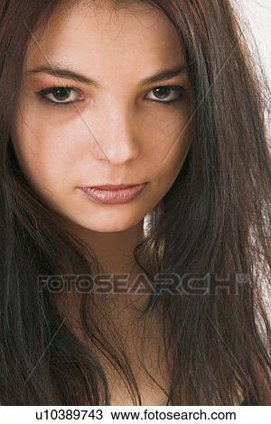 Head shot of young woman View Large Photo Image Stock Image - Head shot of young woman. Fotosearch