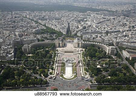 Jardins du Trocadéro View Large Photo Image Stock Image - Jardins du Trocadéro. Fotosearch