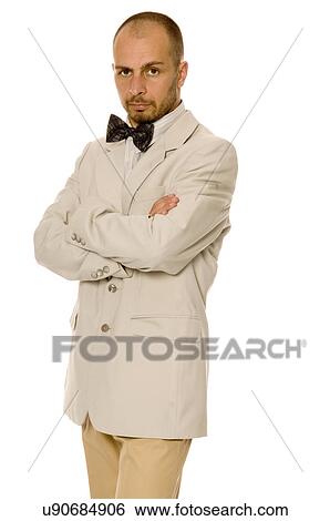 Stock Photograph - Man in suit and bow tie. Fotosearch