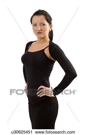 Model posing with hands on hips View Large Photo Image Stock Image - Model posing with hands on hips. Fotosearch
