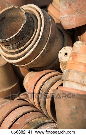 Pile of clay pots View Large Photo Image Stock Image - Pile of clay pots. Fotosearch