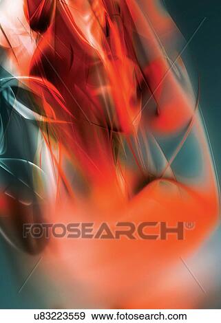 Stock Photo - Red and green abstract. Fotosearch