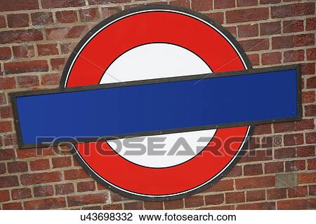 Red and white circle sign with blue banner on brick wall View Large Photo Image Stock Image - Red and white circle sign with blue banner on brick wall. Fotosearch