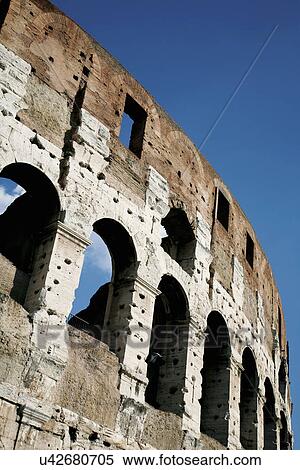 Stock Photography - Rome colosseum wall. Fotosearch
