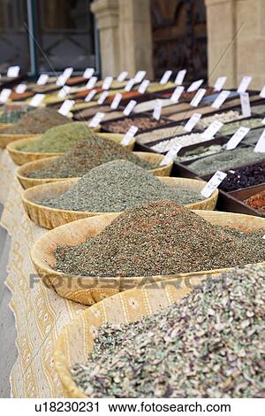 Stock Image - Spice market. Fotosearch