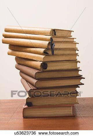 Stock Photograph - Stack of old books. Fotosearch