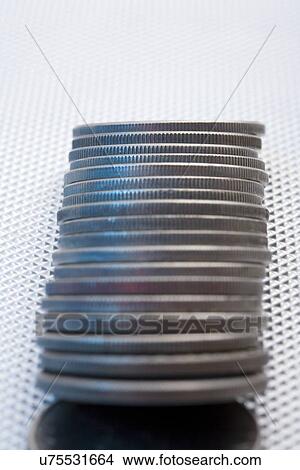 Picture - Stack of quarters. Fotosearch