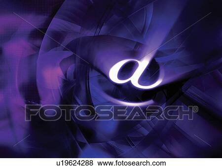 @ symbol with purple abstract background View Large Photo Image Stock Photo - @ symbol with purple abstract background. Fotosearch