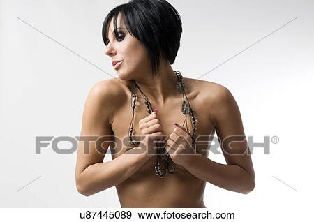 Stock Photo - Topless woman. Fotosearch