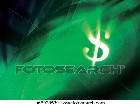 White glowing dollar sign with green abstract background View Large Photo Image Stock Photo - White glowing dollar sign with green abstract background. Fotosearch