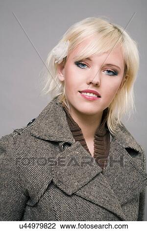 Woman in tweed coat View Large Photo Image Stock Image - Woman in tweed coat. Fotosearch