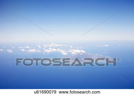 Aerial view of island View Large Photo Image Stock Photo - Aerial view of island. Fotosearch
