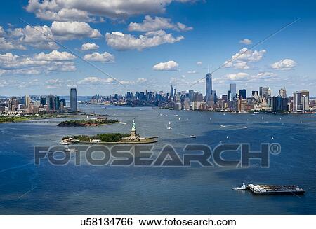 Aerial view of Manhattan View Large Photo Image Stock Photograph - Aerial view of Manhattan. Fotosearch