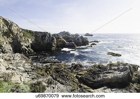 Stock Photo - Big SurRocky shore. Fotosearch