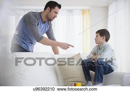 Father disciplining son (8-9) View Large Photo Image Stock Image - Father disciplining son (8-9). Fotosearch