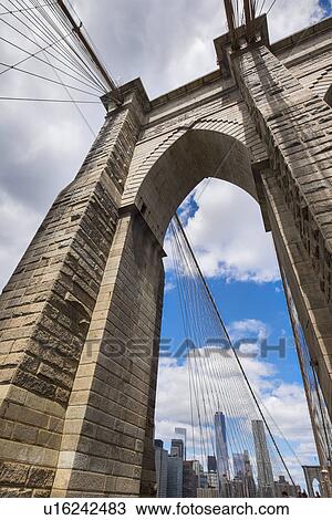 Low angle view of Brooklyn Bridge View Large Photo Image Stock Image - Low angle view of Brooklyn Bridge. Fotosearch