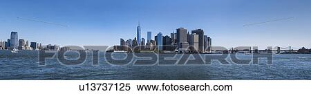 Panoramic view of Manhattan View Large Photo Image Stock Photography - Panoramic view of Manhattan. Fotosearch