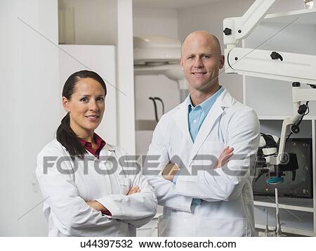 Stock Image - Portrait of dentists. Fotosearch