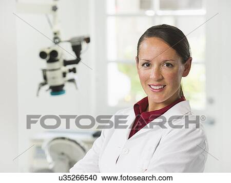 Portrait of female dentist View Large Photo Image Stock Image - Portrait of female dentist. Fotosearch