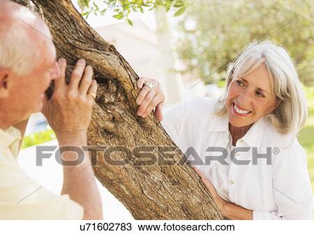 Senior couple in park View Large Photo Image Stock Image - Senior couple in park. Fotosearch