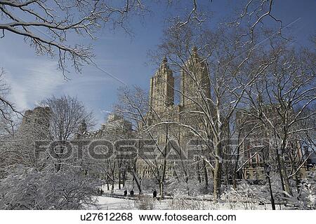 View of San Remo apartments and Central Park View Large Photo Image Stock Photo - View of San Remo apartments and Central Park. Fotosearch